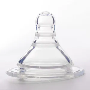 Food Grade BPA Free Silicone Baby Milk Feeding Bottle Nipple for Wide Caliber Bottle thumbnail-1