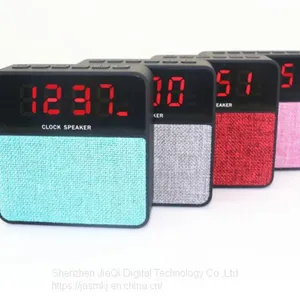 T1 New Mesh Gift Bluetooth Stereo Portable Wireless Band Time Alarm Clock TF Card Mini Bluetooth Speaker thumbnail-1