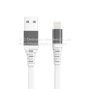 Metal Flat Lightning Cable for IPhone X and IPad Mini and IPad Air With C48B Connector thumbnail-1