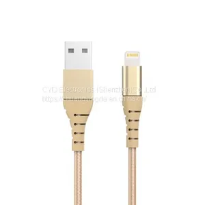 Nylon Braided MFI USB Cable With Metal Case for IPhone/iPad/iPod thumbnail-1