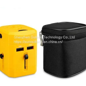 Hot Selling UAE Travel Adapter With 2 USB Universal Adapter All in One Power Adaptor for Medicine Gifts thumbnail-1