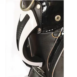 Black High End Enamal Leather Golf Club Bag thumbnail-4
