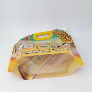 Composite Plastic Suction Nozzle Bag for Beer/Foldable Composite Plastic Bags for Milk thumbnail-2