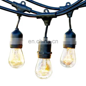 48FT S14 Waterproof Flexible Led Light String, Rubber Cable IP65 Outdoor String Lights thumbnail-2