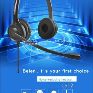 China Beien CS12 USB Telephone Call Center Headset Customer Service Noise-cancelling Headset thumbnail-1