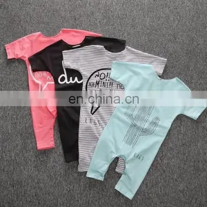 Multi Colors Printed Newborn Baby Rompers Short Sleeve Baby Infant Bodysuit thumbnail-1