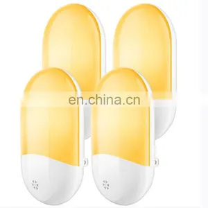 2019 Amazon Hot Sale Plug in 2 Pcs for 1 Pack Motion Activated Warm White Lighting Led Night Light With Light Sensor thumbnail-1