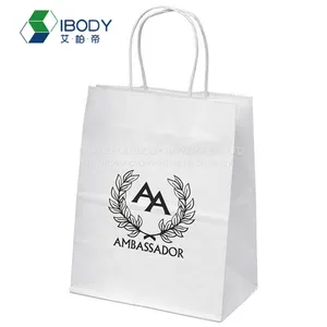 Wholesale Eco Friendly Disposable Solid Plain Colors Paper Shopping Kraft Brown Paper Bag thumbnail-3