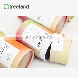 Bio Friendly Packaging for Fragrance Bottle Customized Telescopic Paper Tube With Rolled Edge Round Cardboard Tube Packaging thumbnail-5