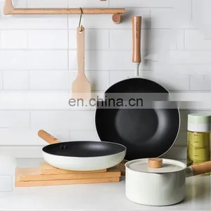 Korean Luxury White German Pans Camping Kitchen Pots Cooking Non Stick Cookware Set thumbnail-1