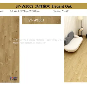 GKBM Greenpy SY-W1003 New Eco-Friendly Waterproof Elegant Oak 4mm Click Stone Plastic Composite SPC Flooring thumbnail-3
