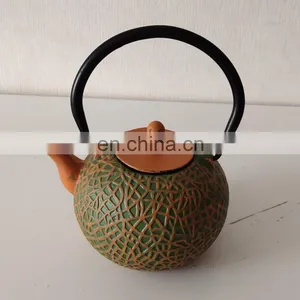 Antique Class Teaware Chinese Enamel Tea Sets Cast Iron Teapot With Strainer thumbnail-5