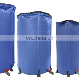 50 Gallon Collapsible Reserve Garden Blue Green White Water Barrels Liquid Tank thumbnail-3