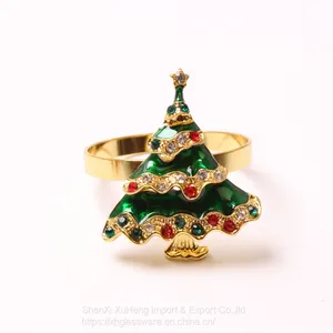 Xmas Table Decoration Metal Reindeer Horn Tissue Wedding Banquet Hotel Table Christmas Napkin Ring thumbnail-3