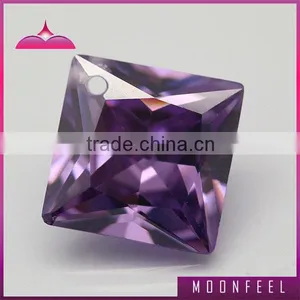 Purple Square Shaped Zirconia Diamond With Hole thumbnail-1