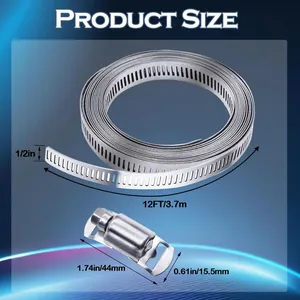 Non Perfoeated German Type Hose Clamp Machine Adjustable Geramn Type Hose Clip thumbnail-2