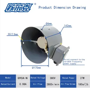 G90A IP65 Series External Rotor Variable Speed Cooling Fan With Frequency Conversion Motor High-Volume Axial Fan AC 230V 400V thumbnail-1