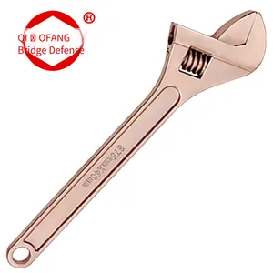 Beryllium Bronze and Aluminum Bronze Explosion-proof Adjustable Wrenches in 4-inch, 8-inch, 10-inch, 12-inch Sizes, Etc., for Use in Flammable and Explosive Places thumbnail-1