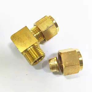 CNC Machining of Copper Parts, Copper Tube External Thread Clamp Connectors, Copper Quick Connectors, and Copper Shaped Parts thumbnail-2