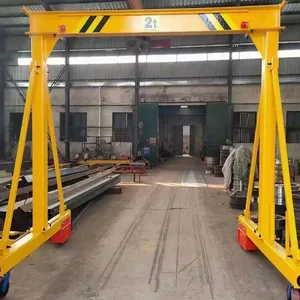Customized Adjustable Height Span Indoor Engine Tracked Small Gantry Crane 500kg 1000kg 2000kg 3000kg thumbnail-2