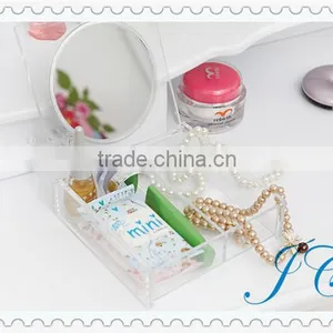2015 Best Sale Cosmetic Desktop Makeup Storage Box With a Mirror thumbnail-2