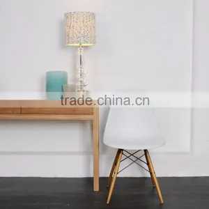 Natural Wood Legs Dining Room Base Chrome Metal Molded Plastic Four Leg Furniture Office Chair Quality Choice thumbnail-4