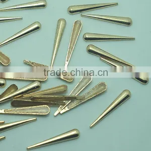Needle Shape Hot Fix Alloy Studs Long Tear Drop in Gold Black Nickel Silver and Antic Brass thumbnail-1