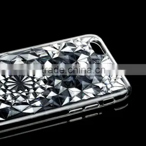 Diamond Clear TPU Crystal Case for IPhone 6s Plus Fashion Crystal Rose Flower Soft Full Case for IPhone 6 Plus 5.5 thumbnail-2