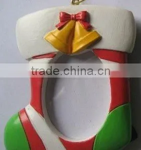 Father Christmas Shoe Shaped Resin Cute and Funny Photo Frame for Baby thumbnail-1