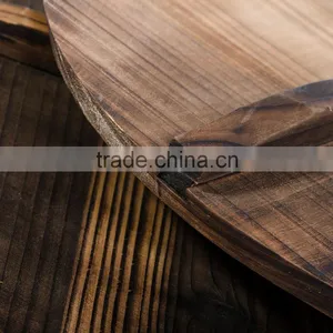 Carbonized Wood Pan Lid/ Wood Pan Cover/ Wood Pot Cover With Handle thumbnail-4