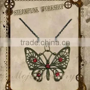 Ancient Style Lively Butterfly Pendant Chains Necklace thumbnail-1