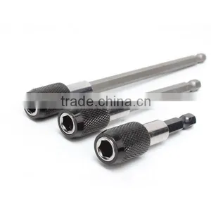 3Set 1/4 Inch Hex Bit Tip Holder Screwdriver Bit Extension Bar Electric Screwdriver Black AR-63 thumbnail-1