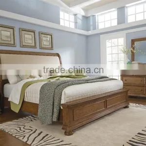 American Style Paxton King Sleigh Bed w/ Upholstered Headboard AS-B45 thumbnail-1