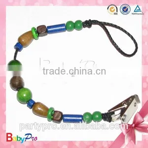 2015 Hot Sale Colorfol Custom Baby Wooden Pacifier Chain thumbnail-3