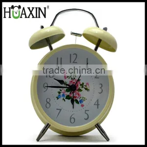 Rural Flower Metal Besides Decoration Alarm Clock for Wedding Souvenir thumbnail-1