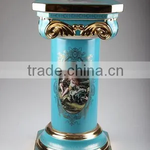 Luxury Ceramic Porcelain Home Decoration 31"round Pillars Roman Pillar for Sale thumbnail-6