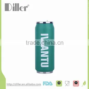 OEM ODM Private Label Water Tumbler With Straw Cola Shape Bottle Double Wall Mug thumbnail-1