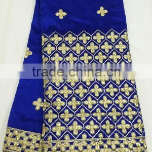 CL3113-15 High Quality Newest Style Silk Satin Material George Lace With Gold /silver Sequins Colorful Softly thumbnail-1
