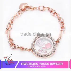 Wholesale High Quality Stainless Steel Floating Locket Bracelet thumbnail-1