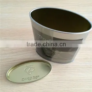 First Grade Silver Oval Shape Coffee Tin thumbnail-2