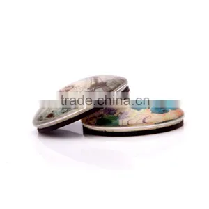 Best Selling Telephone Print Round Crystal Fridge Magnets for Wholesale thumbnail-4