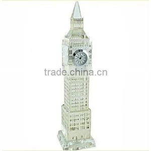 Noble 3d Laser Metal Covered Surface Crystal Big Ben Model With Clock for Tourist Souvenir thumbnail-2