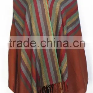 Yarn Dyed Joint Wool Scarf With Fringe thumbnail-2