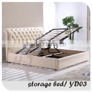Lift Up Storage Bed With Leather Upholstered YD03 Quality Choice thumbnail-1