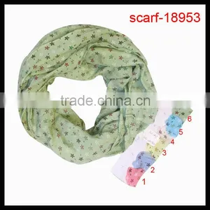 2014 Fashion Ladies Flower Printed Scarf thumbnail-1
