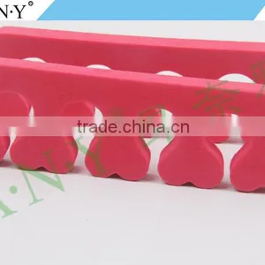 Professional Nail Art Tool Red Sponge Toe Separator Heart Shape thumbnail-2