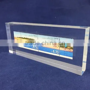 Customized Clear Acrylic Glass Crystal Block With Stamp thumbnail-1