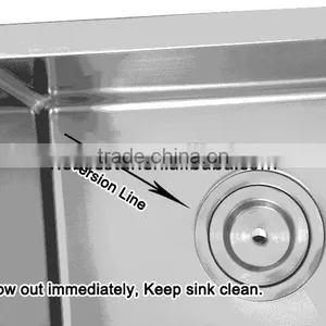 16 Gague 18 Gague Stainless Steel Undermount Rectangular Single Bowl Kitchen Sink thumbnail-4