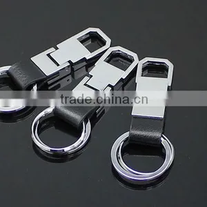 Car Leather Keychain /cheap Car Leather Keychain With Double Ring thumbnail-1