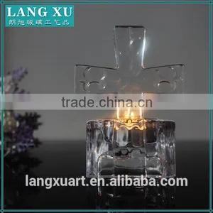 LX-Z140 Christian Cross Religious Crystal Tealight Candle Holder thumbnail-1